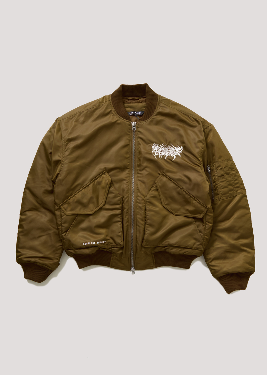 Restless Energy Bomber Jacket - Brown