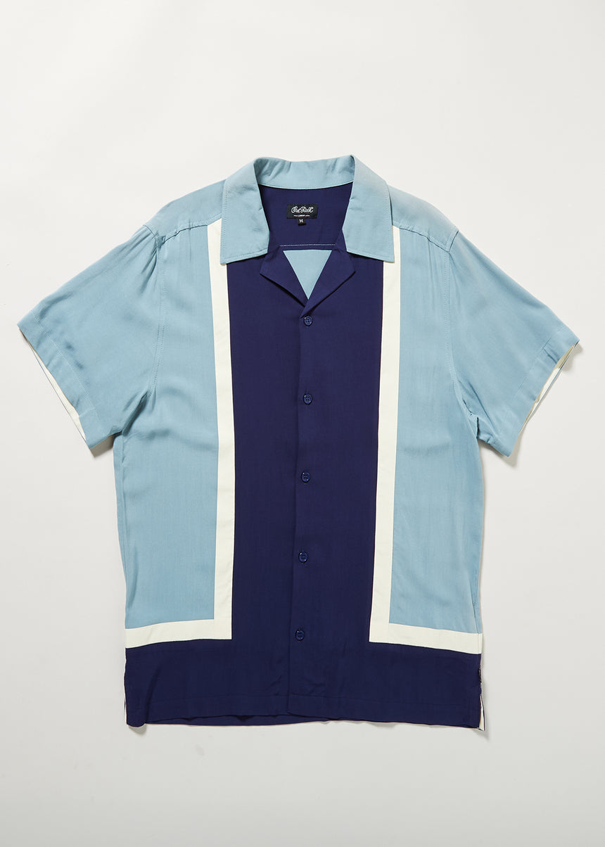 Walter Contrast Panel Bowling shirt