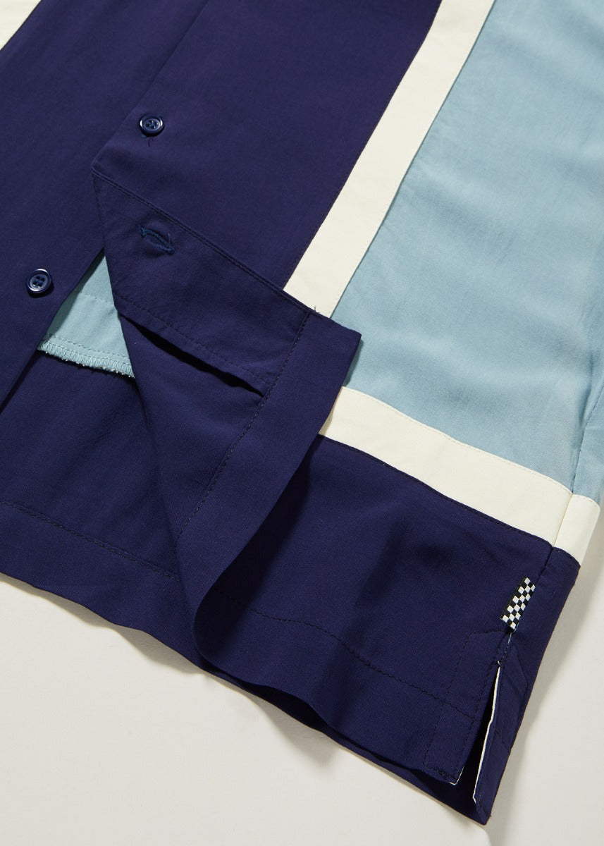 Walter Contrast Panel Bowling shirt