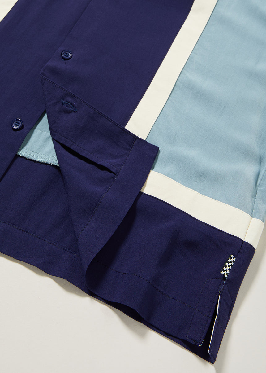 Walter Contrast Panel Bowling shirt