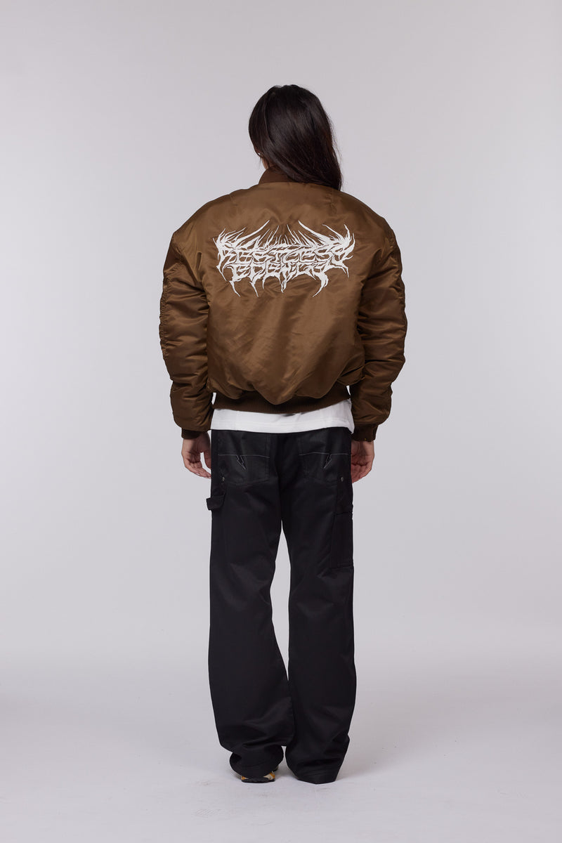 Restless Energy Bomber Jacket - Brown