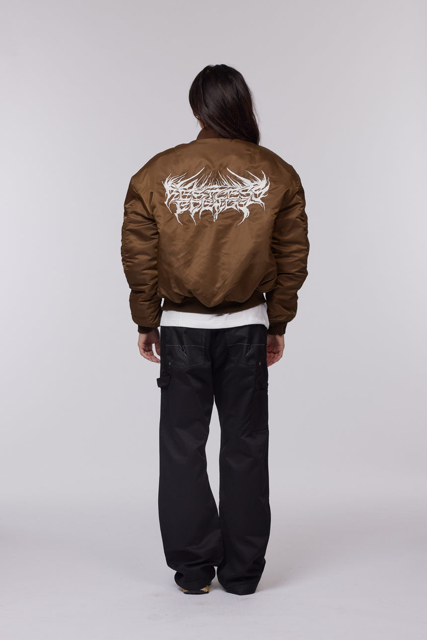 Restless Energy Bomber Jacket - Brown