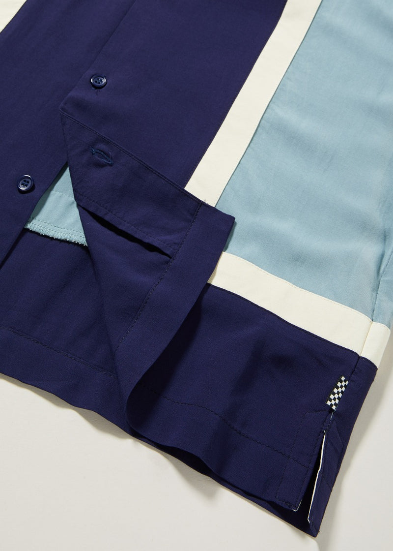Walter Contrast Panel Bowling shirt